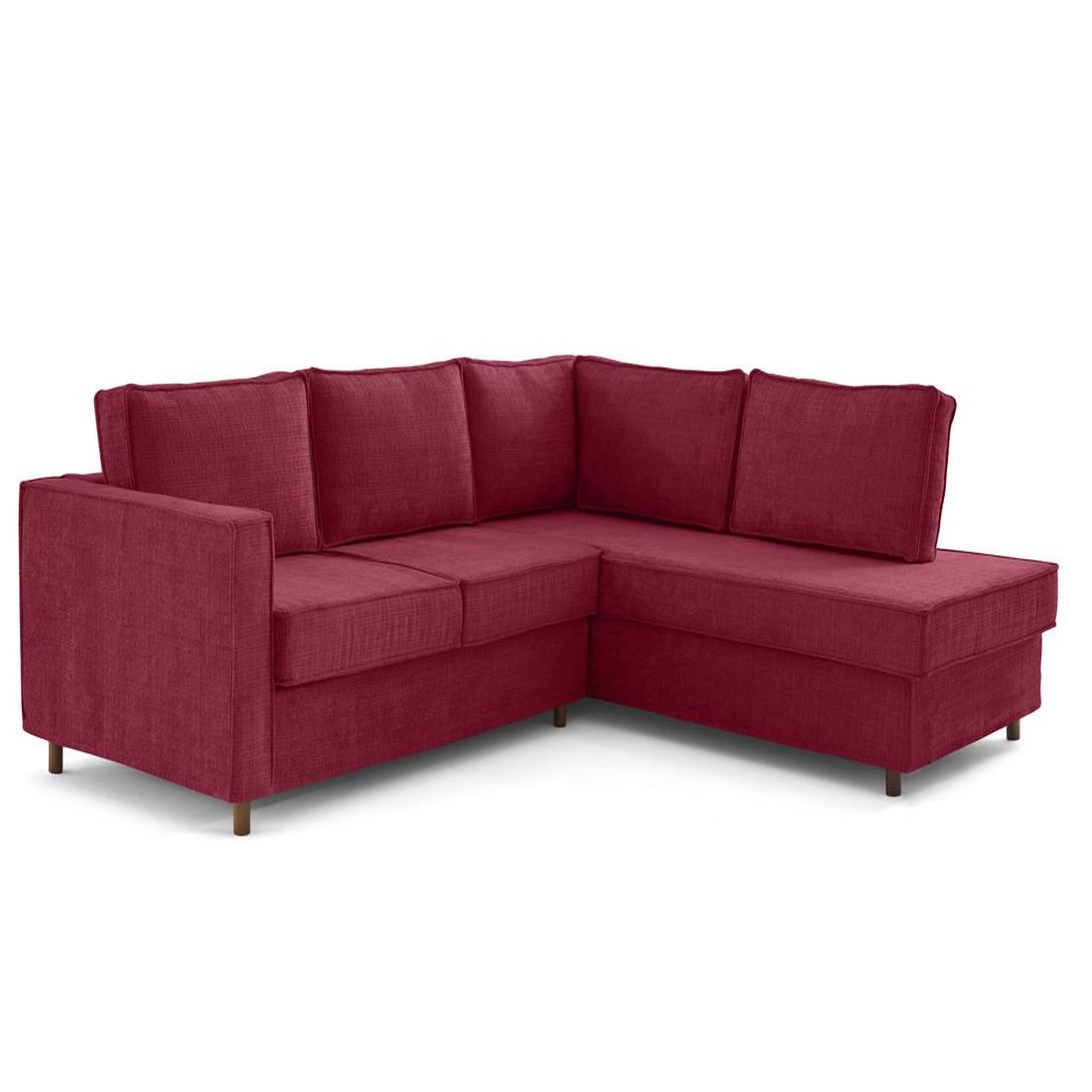 Voir la diapositive 4 : LISA DESIGN Jake - canapé déhoussable d'angle droit 5 places en velours texturé