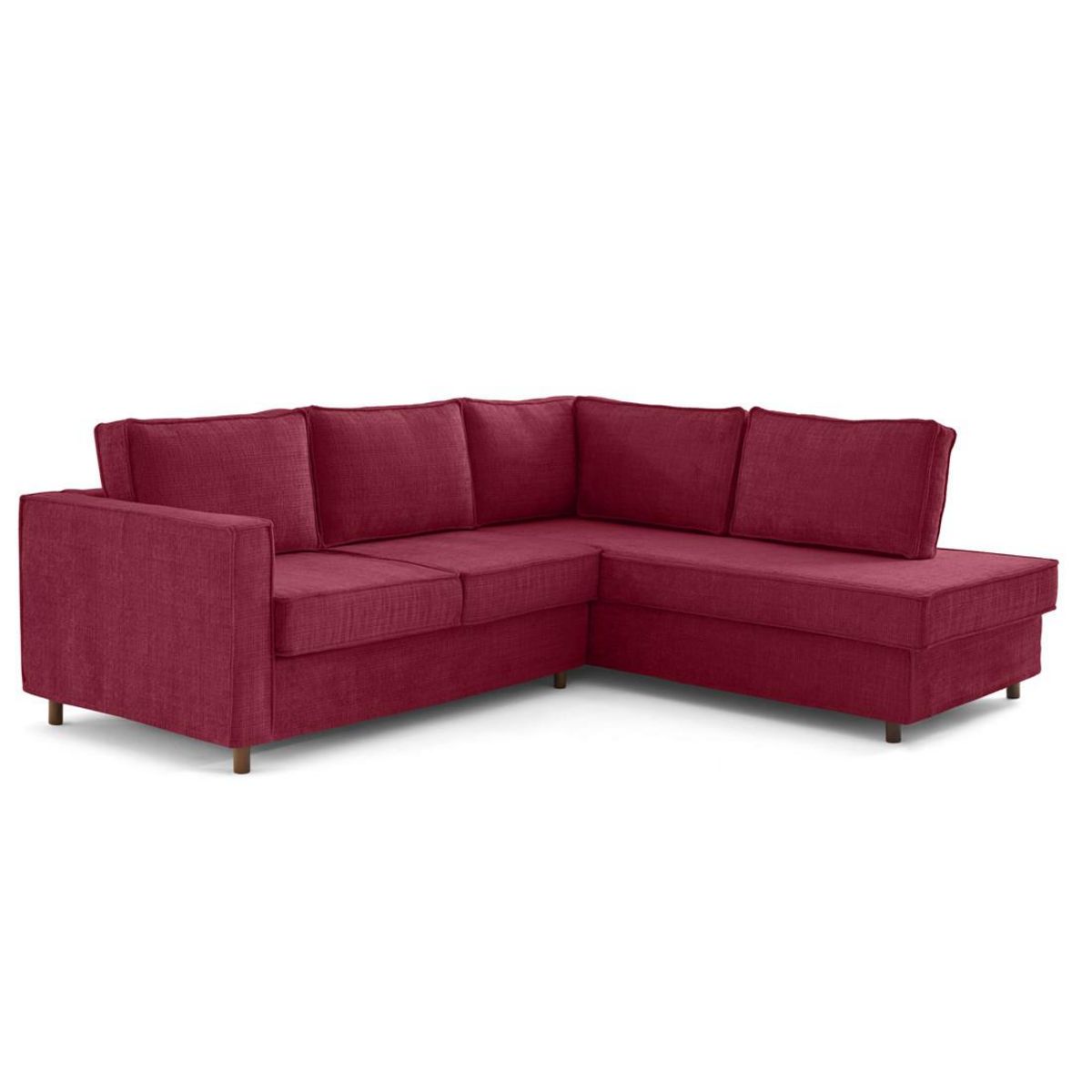 LISA DESIGN Jake - canapé déhoussable d'angle droit 5 places en velours texturé