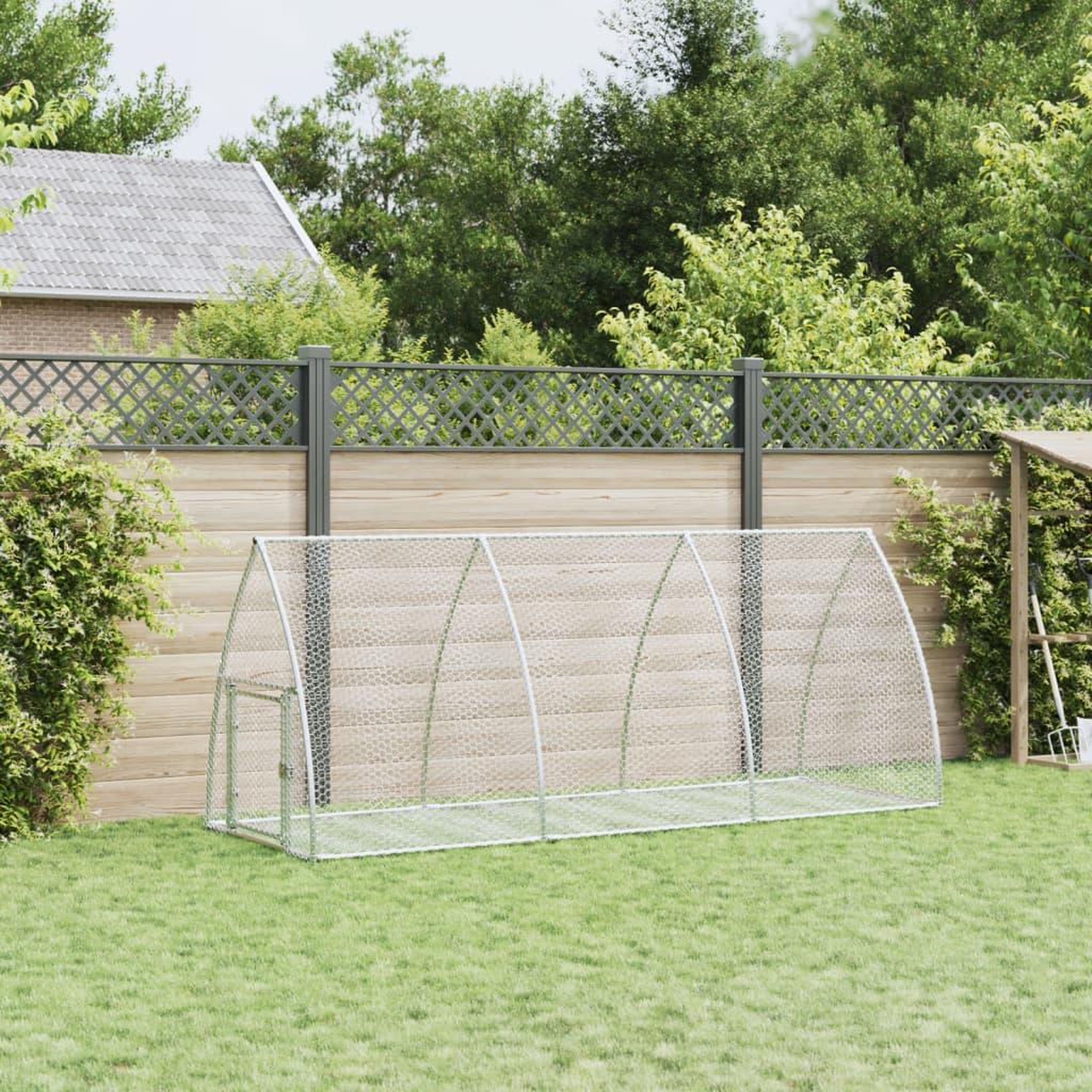 Voir la diapositive 3 : VIDAXL Clapier argente 300x105x120 cm acier galvanise