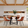 Voir la diapositive 5 : MAISON PAVANE Table ronde 6 personnes en bois d'acacia et métal 140 cm-Moorea