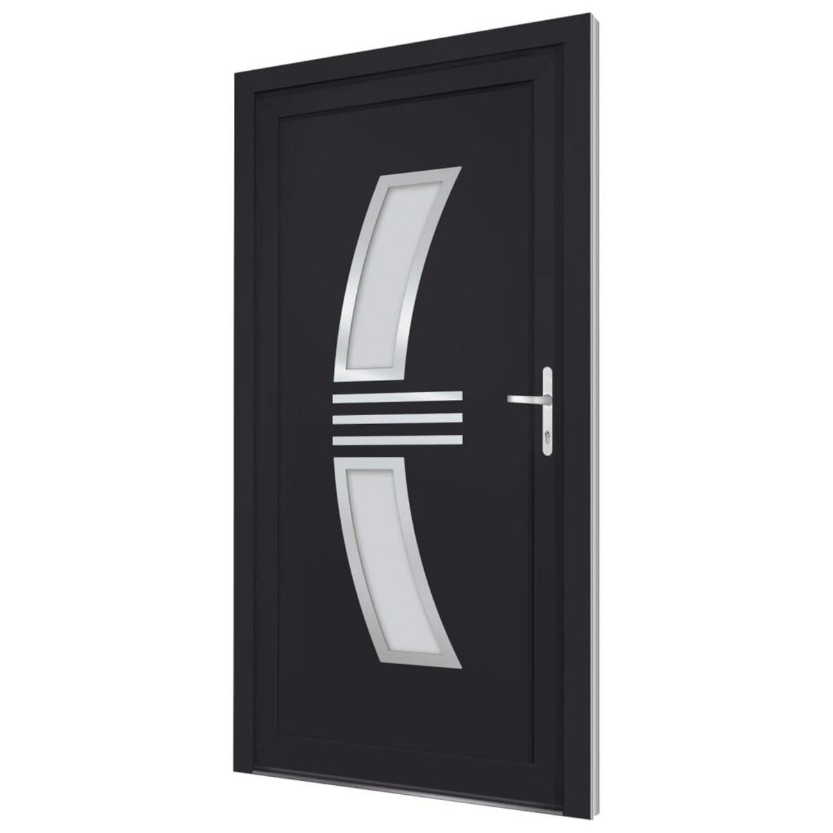 VIDAXL Porte d'entree anthracite 108x200 cm PVC