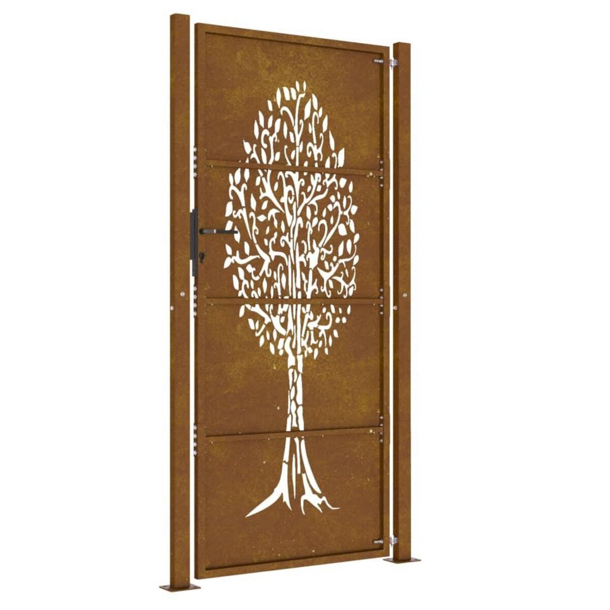 VIDAXL Portail de jardin 105x205 cm acier corten conception de l'arbre
