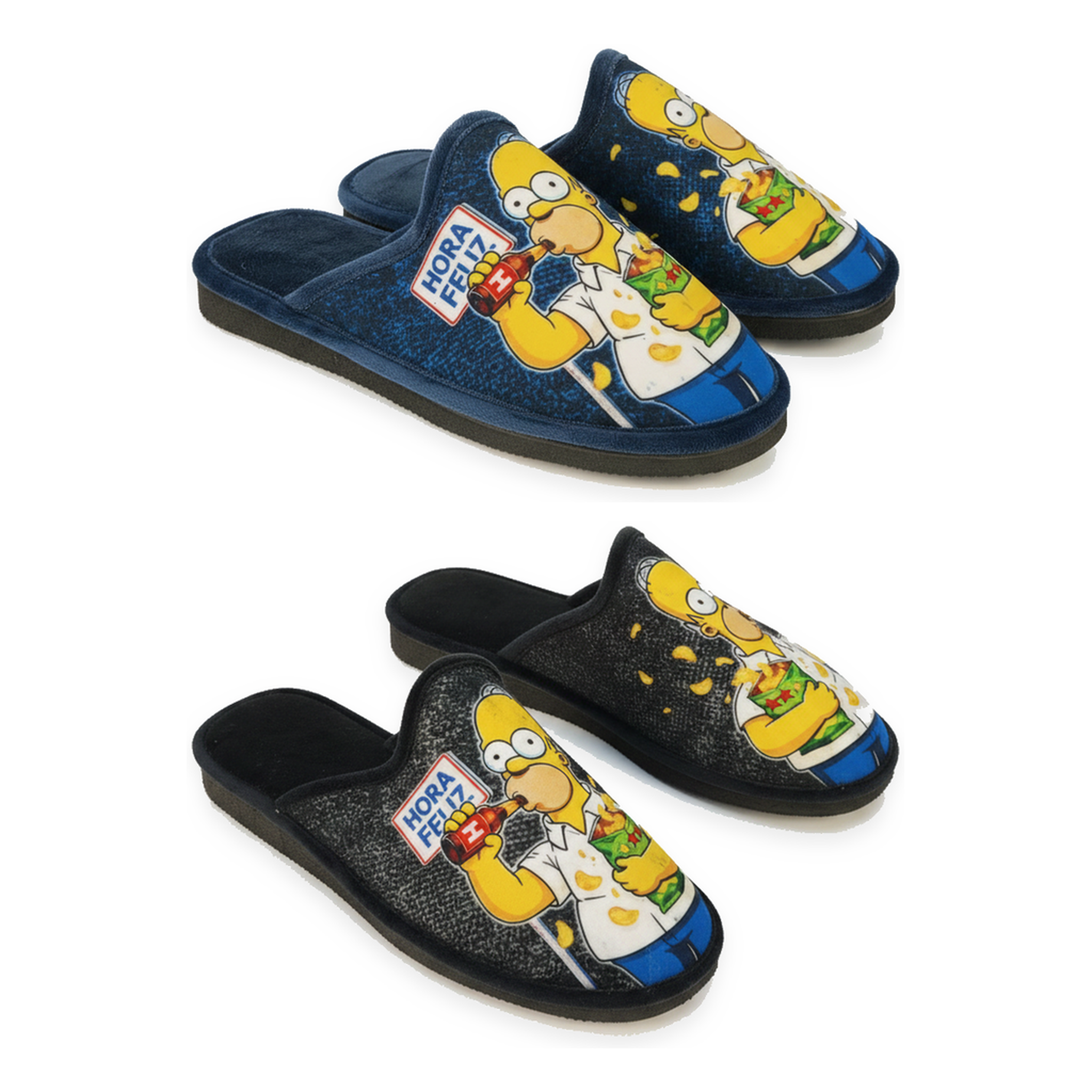 Voir la diapositive 3 : OZABI Ozabi pack de 2 paires pantoufles mules homme fantaisie motif dessin animé