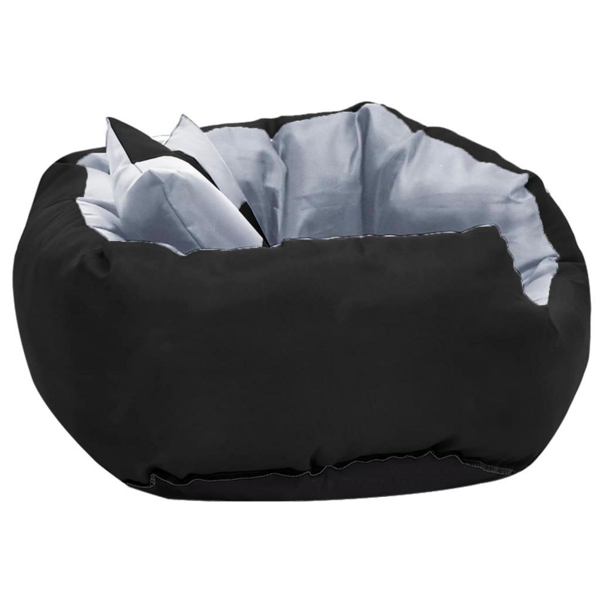 VIDAXL Coussin reversible lavable pour chien Gris et noir 65x50x20 cm