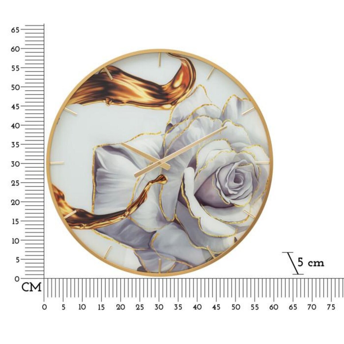 Paris Prix Horloge Murale en Verre  Rose  60cm Multicolore