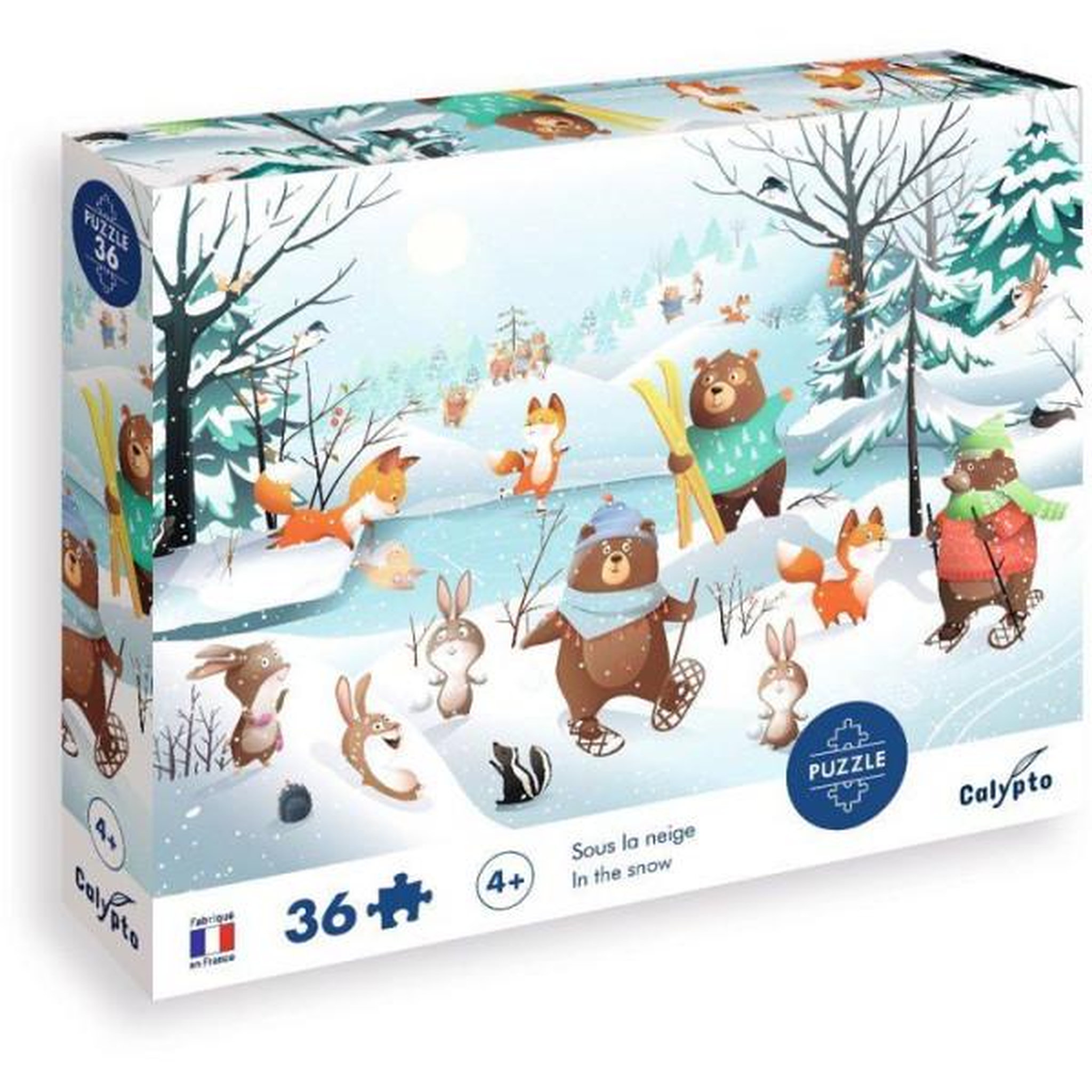 Sentosphere Puzzle - sentosphere - 36 pieces - dans la neige - toucher soyeux - impression 7 couleurs - des 4 ans