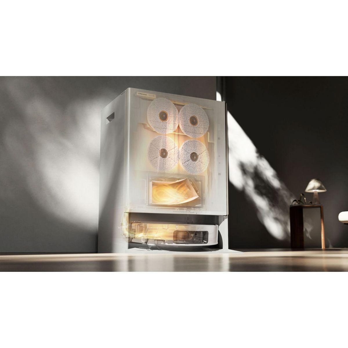 DREAME Robot Aspirateur Laveur MatriX10 Ultra blanc avec serpillères auto-interchangeables