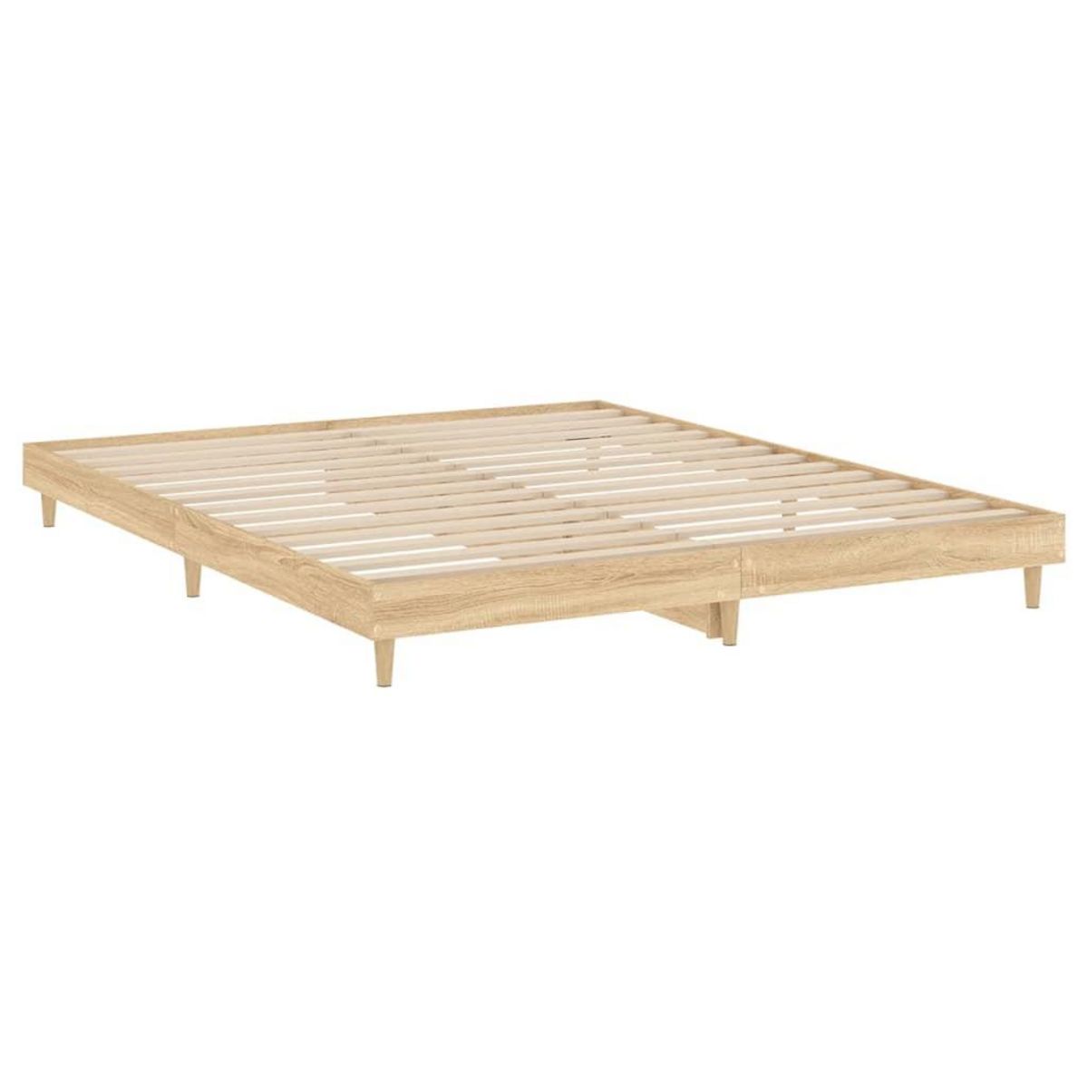 VIDAXL Cadre de lit sans matelas chene sonoma 140x200 cm