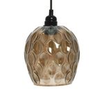 Paris Prix Lampe Suspension en Verre  Mono  23cm Marron
