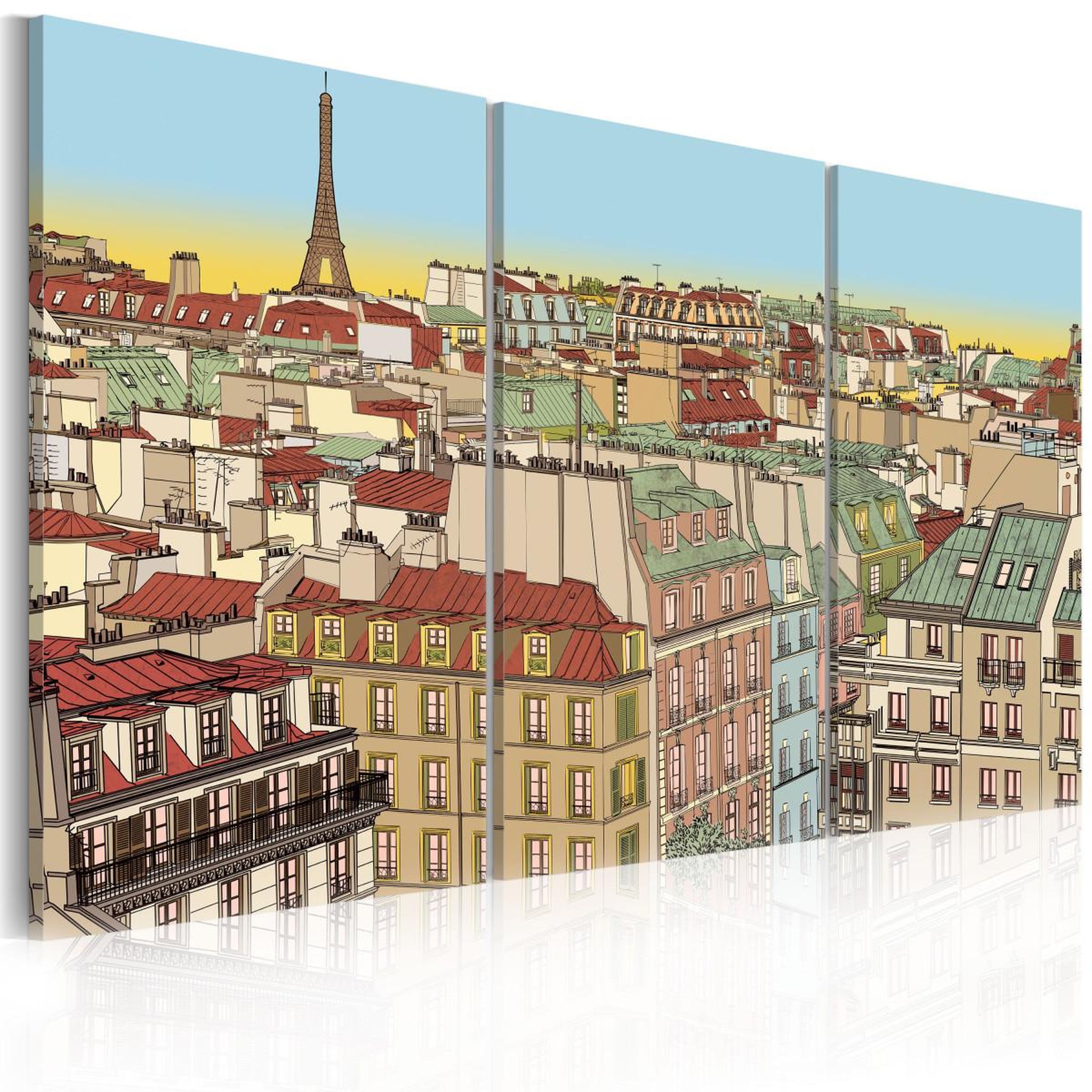 Paris Prix Tableau imprimé  douce paris. Coloris disponibles : Multicolore