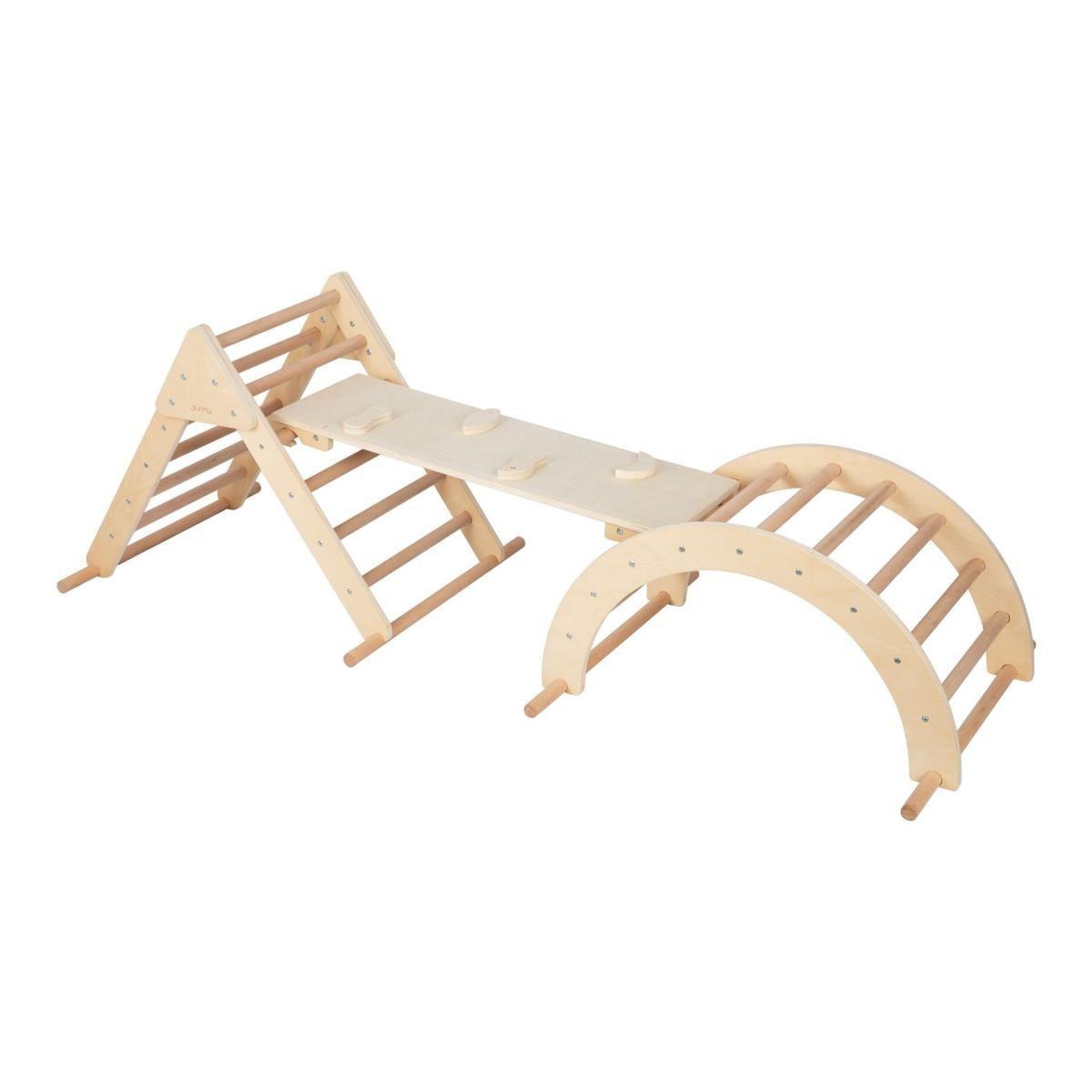 Axi House Structure d'escalade charlie 3-en-1 naturel