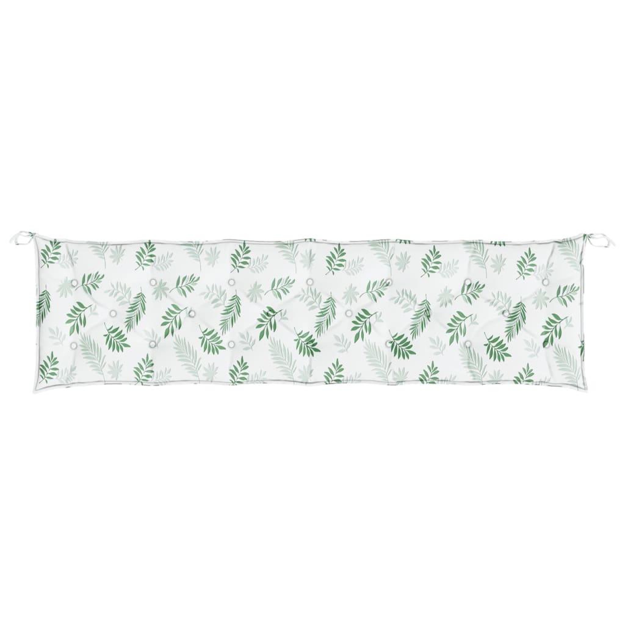 Voir la diapositive 4 : VIDAXL Coussin de banc de jardin motif de feuilles 200x50x7 cm tissu
