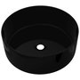 Voir la diapositive 2 : VIDAXL Lavabo rond Ceramique Noir 40 x 15 cm