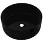 Voir la diapositive 2 : VIDAXL Lavabo rond Ceramique Noir 40 x 15 cm