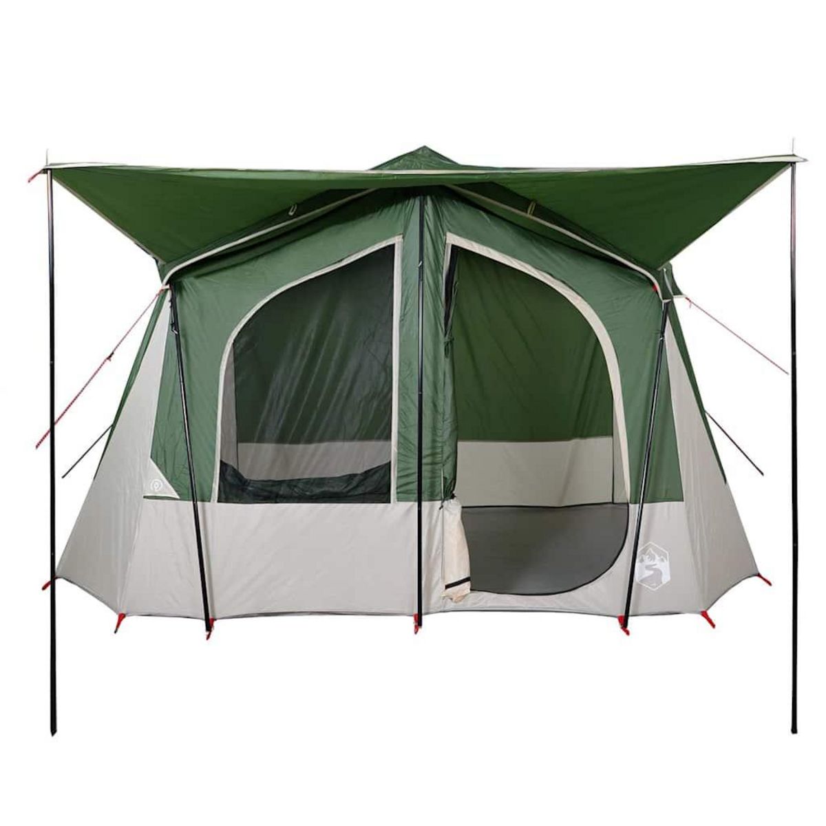 VIDAXL Tente de camping de cabine 5 personnes vert impermeable