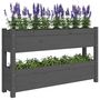 Voir la diapositive 4 : VIDAXL Jardiniere Gris 112x25x66 cm Bois massif de pin