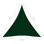 VIDAXL Voile parasol tissu oxford triangulaire 4x4x4 m vert fonce