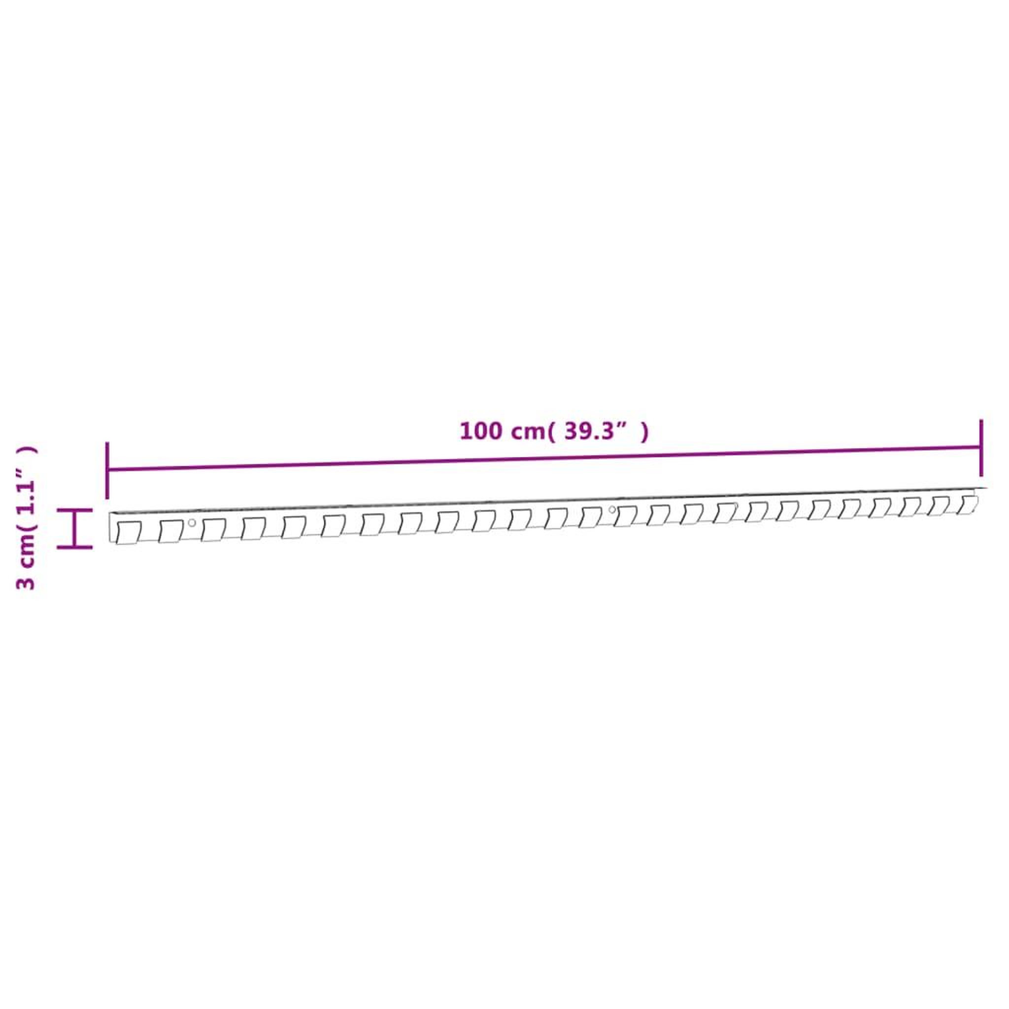Voir la diapositive 6 : VIDAXL Rail de montage argente 1 m acier inoxydable