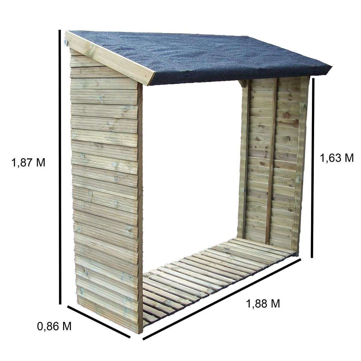 Habrita Bûcher - Bois traité en autoclave - Pin sylvestre - 188x86cm