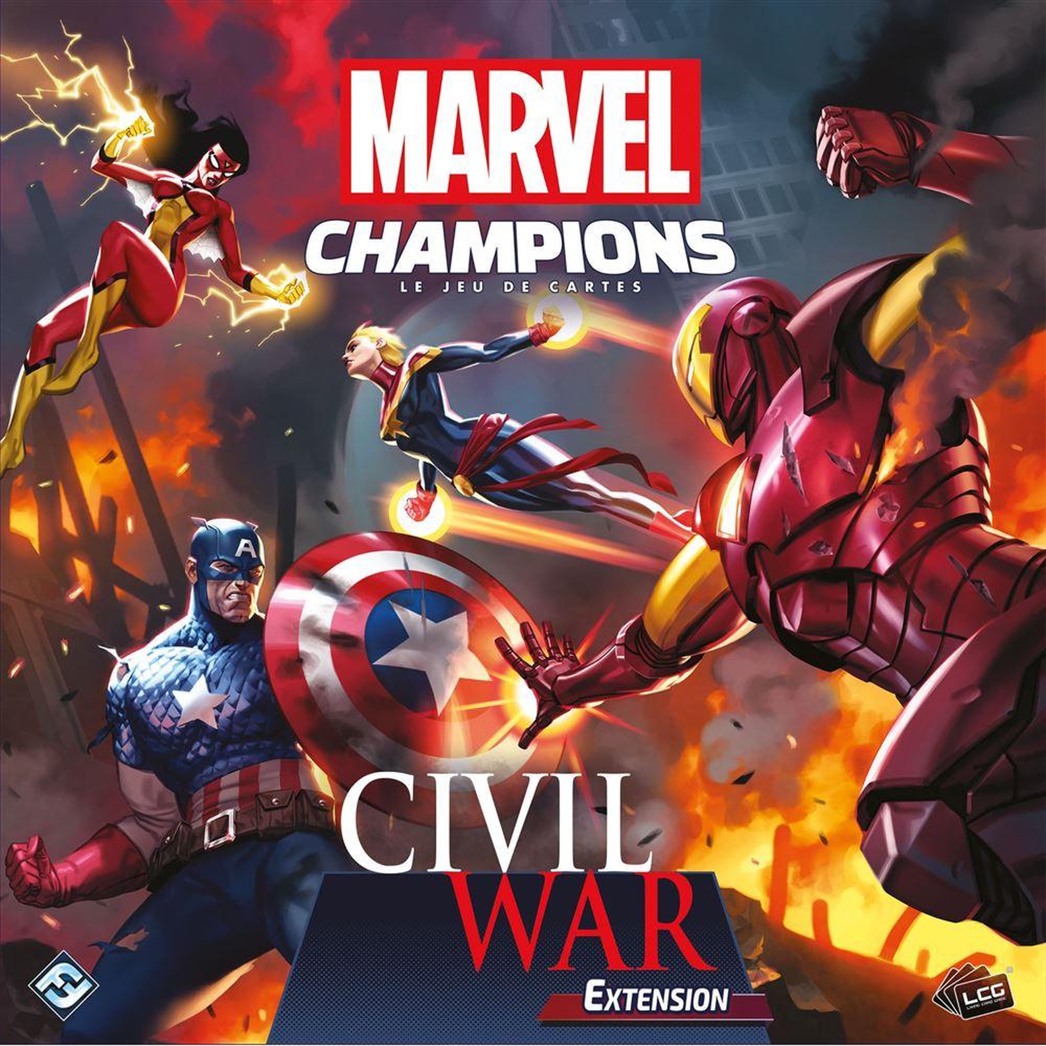Asmodee Extension jeu de cartes de stratégie marvel champions civil war