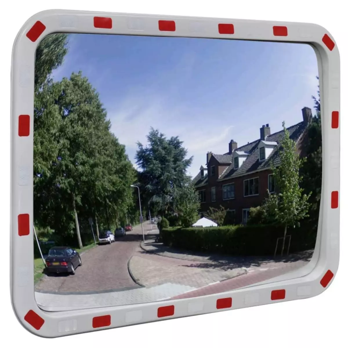 VIDAXL Miroir de trafic convexe rectangulaire 60x80cm et reflecteurs
