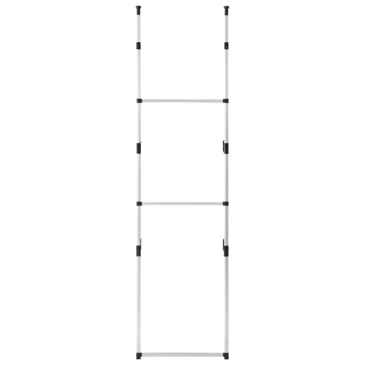 VIDAXL Systeme de garde-robe telescopique avec barres Aluminium