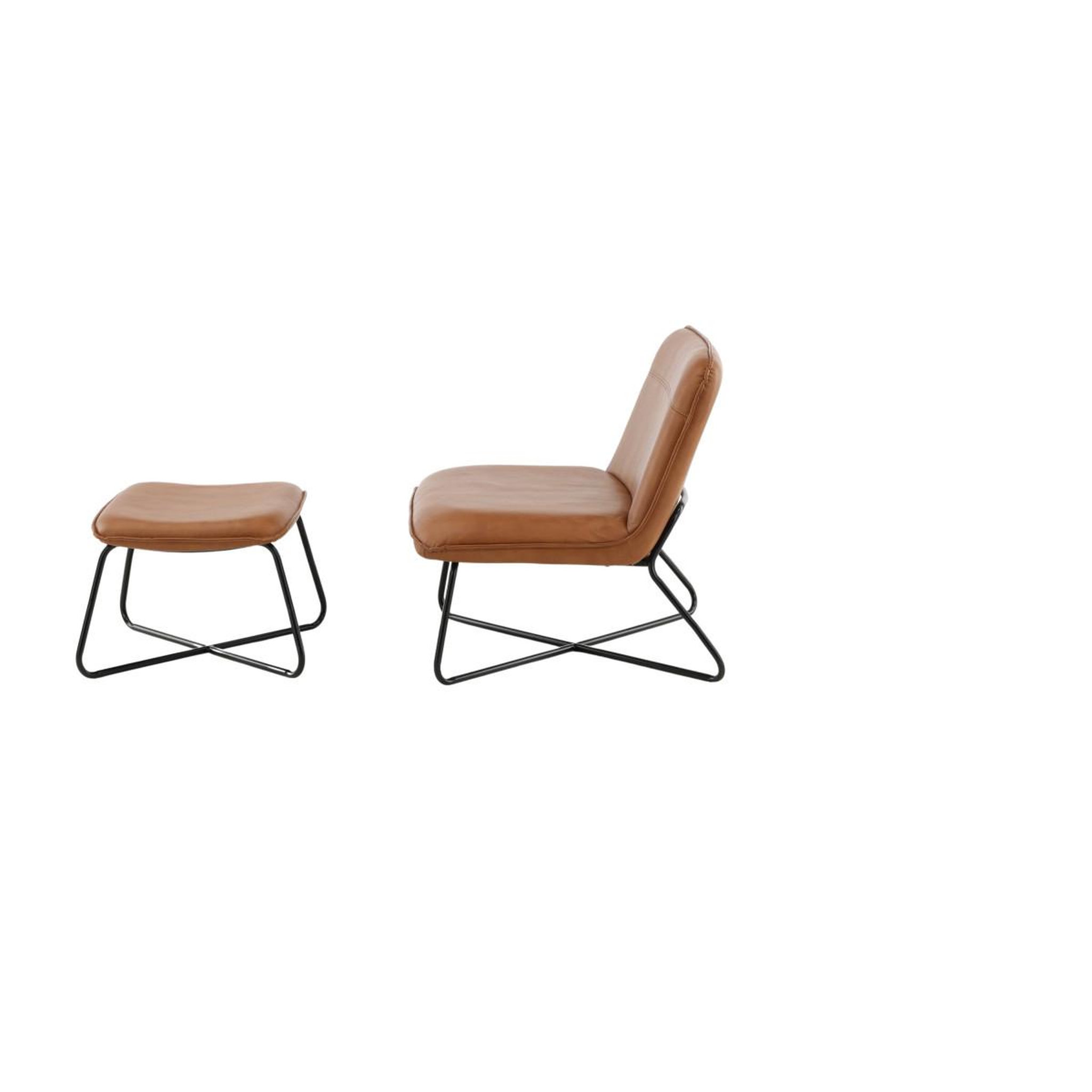 Voir la diapositive 6 : Paris Prix Fauteuil & Pouf Design  X-Lounge  74cm Marron