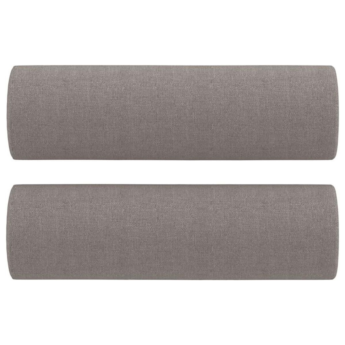 VIDAXL Canape 2 places avec oreillers decoratifs taupe 120 cm tissu