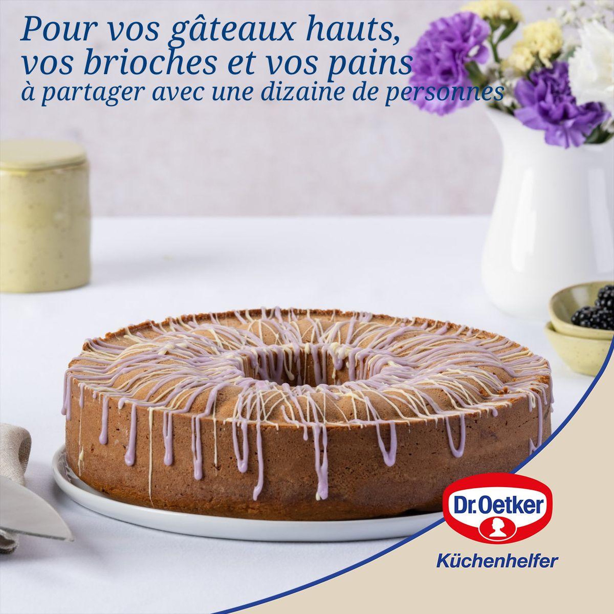 Voir la diapositive 4 : DR.OETKER Ensemble de 2 moules à manqué et savarin double fond 28 cm dr. Oetker back liebe
