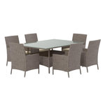 Paris Prix Ensemble Table de Jardin & 6 Fauteuils  Lefkas  150cm Marron