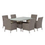 Voir la diapositive 1 : Paris Prix Ensemble Table de Jardin & 6 Fauteuils  Lefkas  150cm Marron