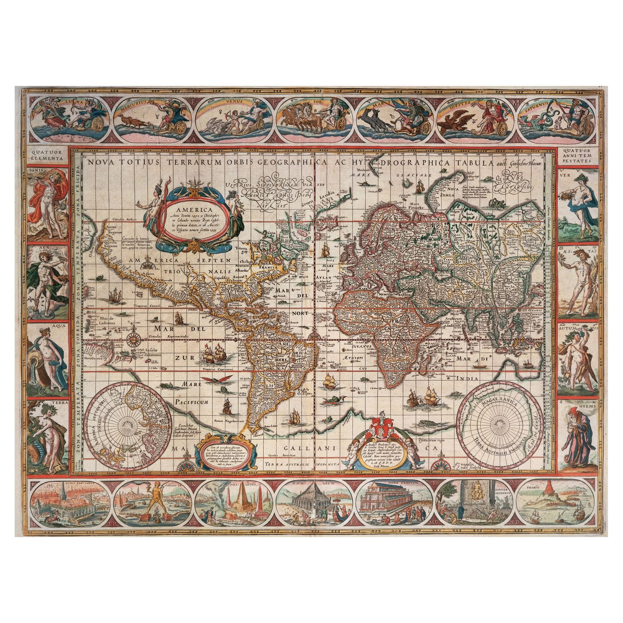 Voir la diapositive 2 : RAVENSBURGER Puzzle 2000 pièces - Mappemonde 1650