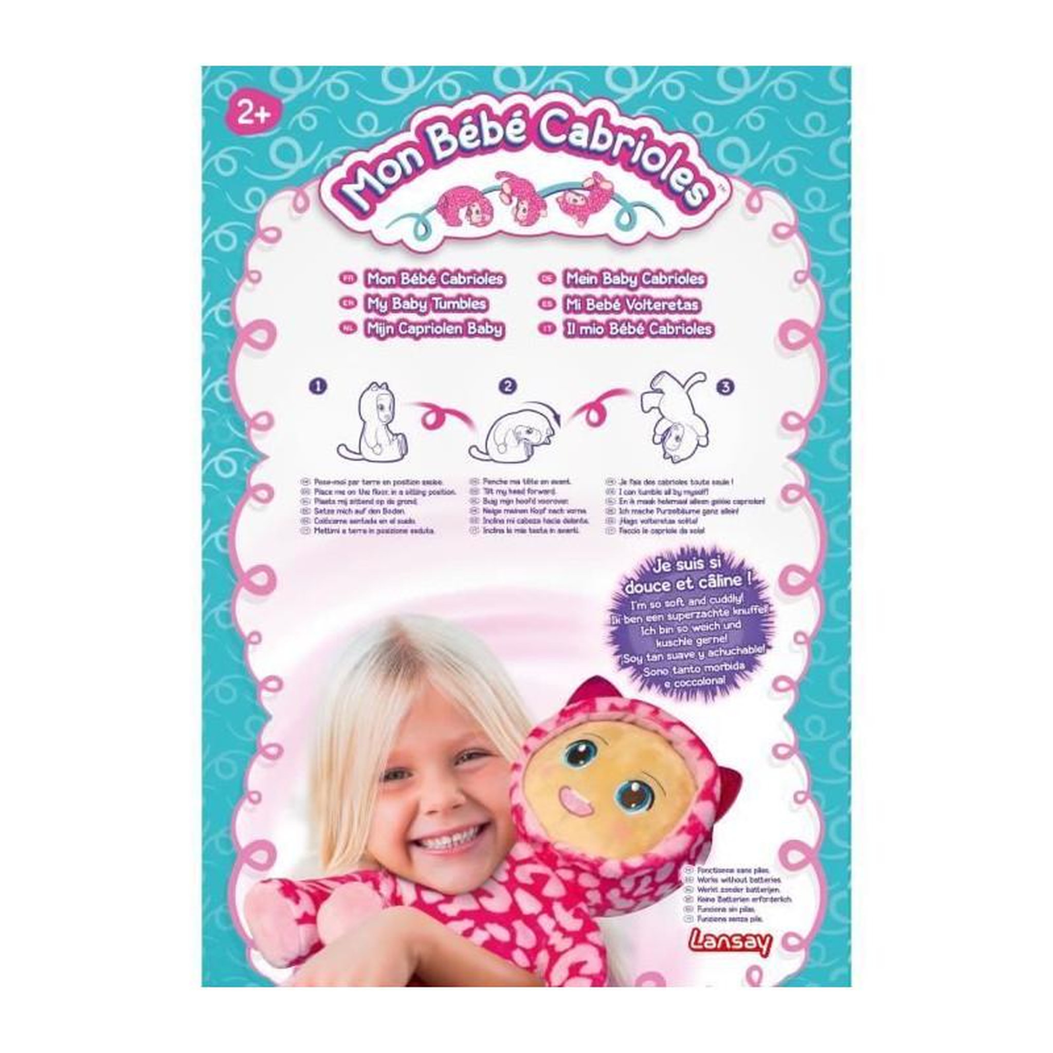 Voir la diapositive 2 : LANSAY Mon bébé Cabrioles - poupée