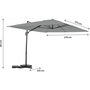 Voir la diapositive 3 : Habitat et Jardin Parasol jardin déporté en aluminium  Sky 4  - 3 x 4 m - Gris - Avec Housse