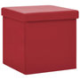 Voir la diapositive 2 : VIDAXL Tabouret de rangement pliable Rouge bordeaux PVC