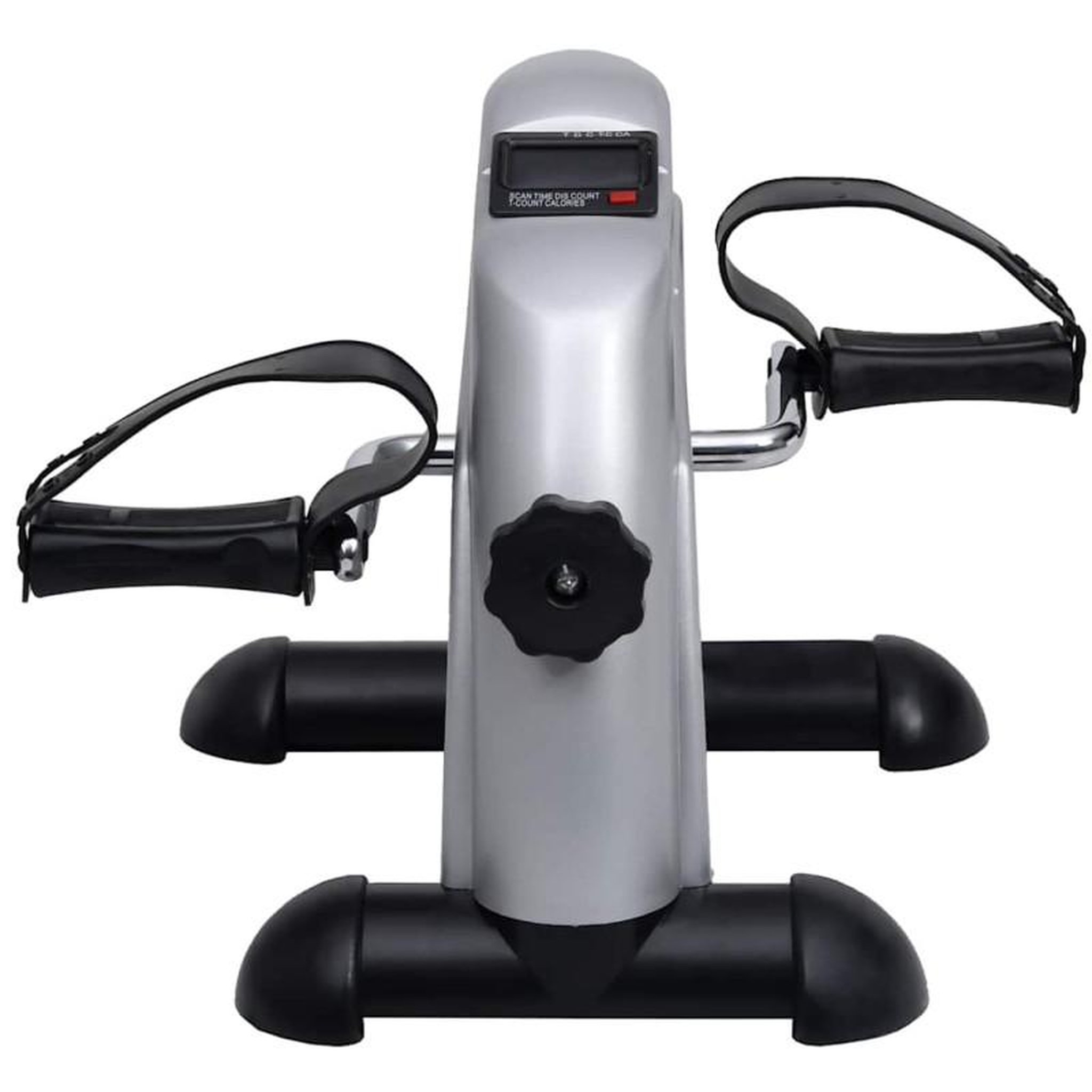 Voir la diapositive 2 : VIDAXL Mini vélo d exercices argent à volant en plastique