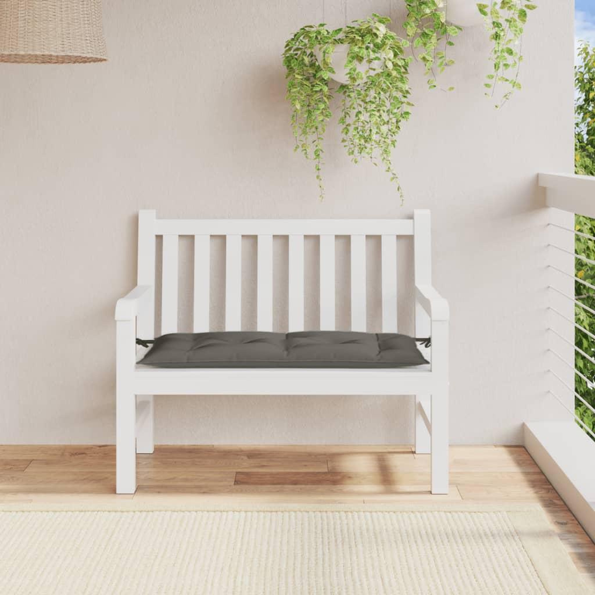 Voir la diapositive 3 : VIDAXL Coussin de banc de jardin gris fonce melange 100x50x7 cm tissu
