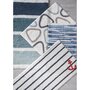 Voir la diapositive 4 : GUY LEVASSEUR Tapis de bain déco à rayures en polycoton 60x120cm