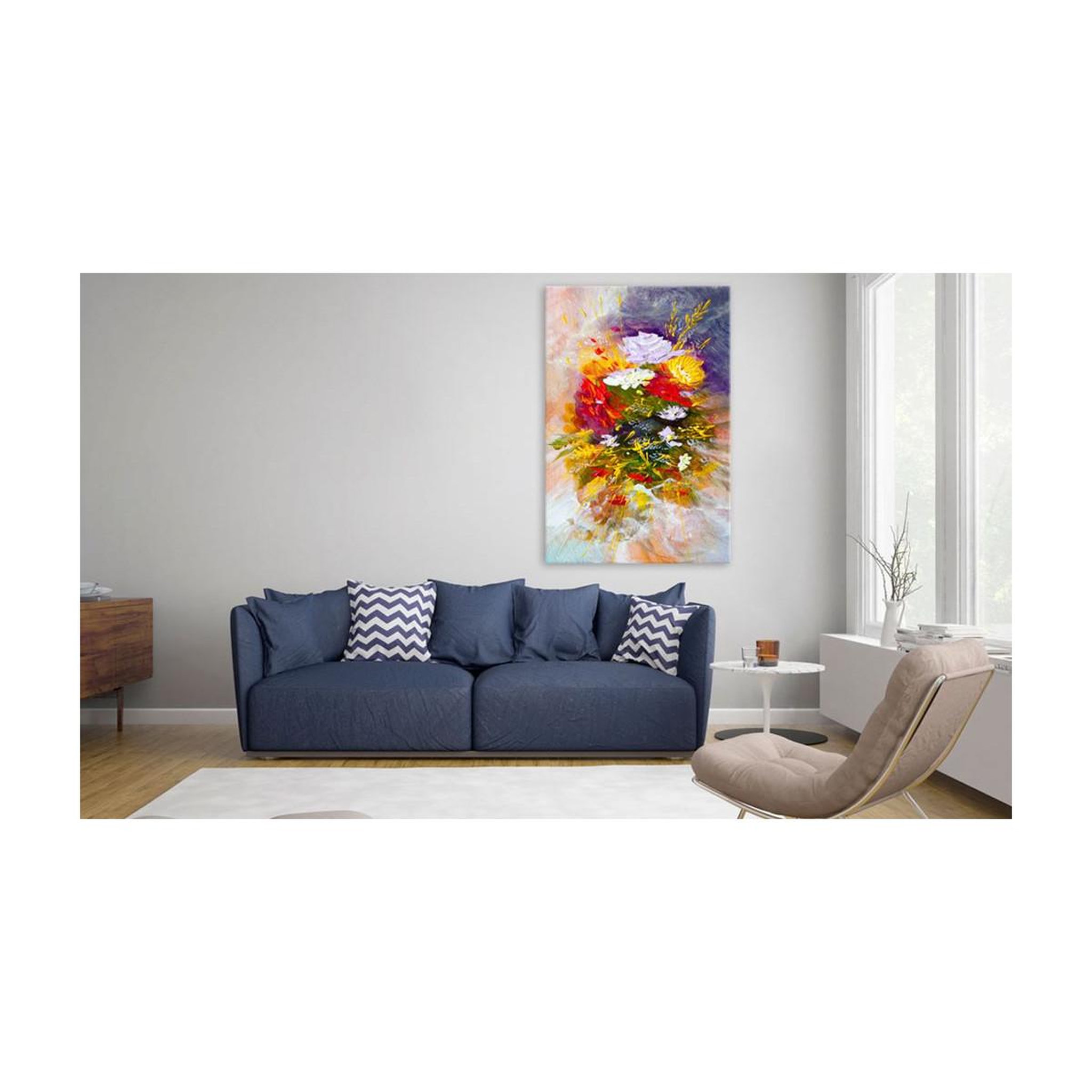 Voir la diapositive 2 : Paris Prix Tableau imprimé  fleurs d'août