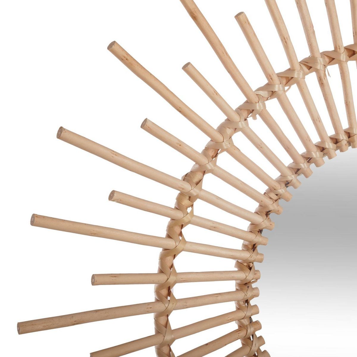 ATMOSPHERA Miroir mural rotin scandi Universalis - Diam. 76 cm