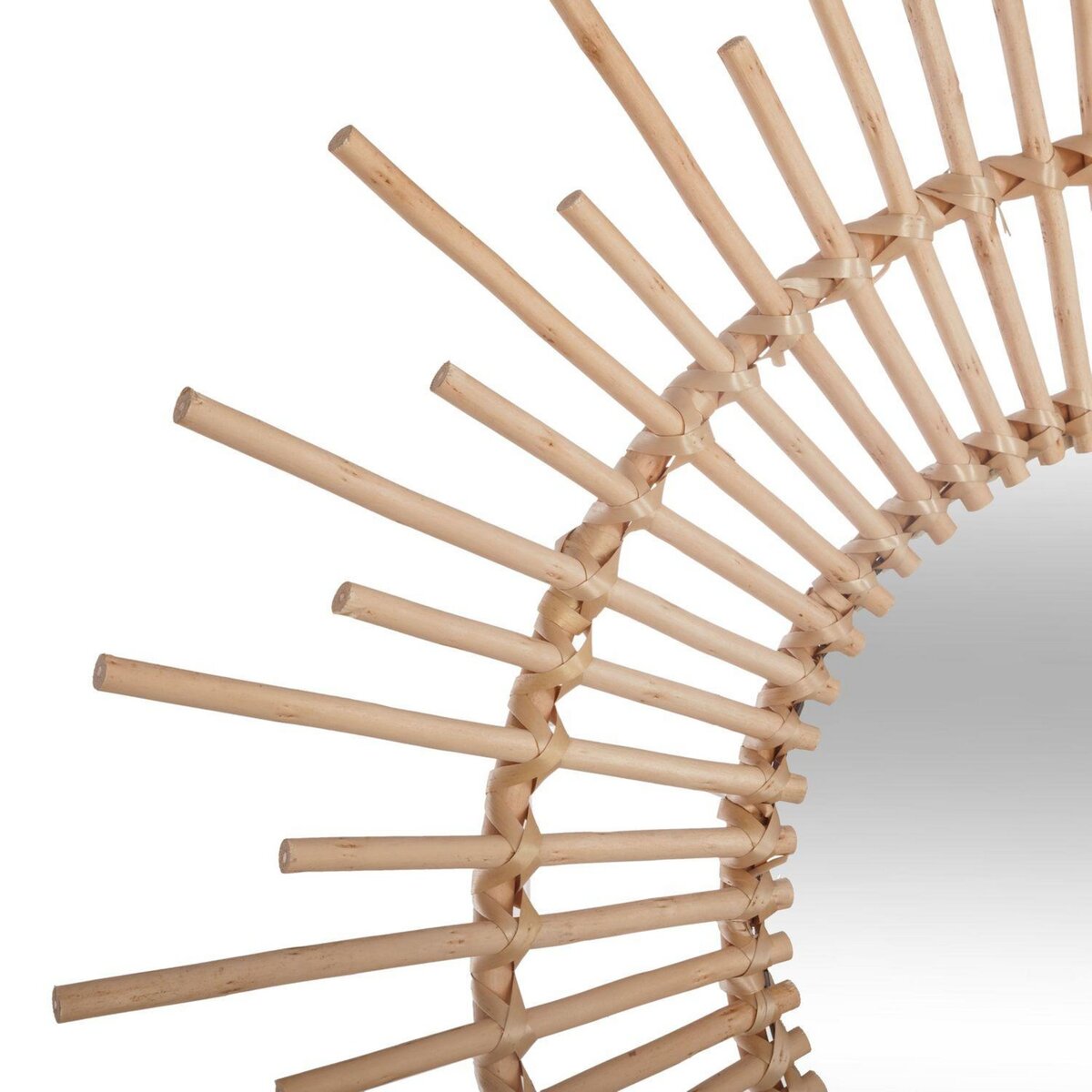 ATMOSPHERA Miroir mural rotin scandi Universalis - Diam. 76 cm