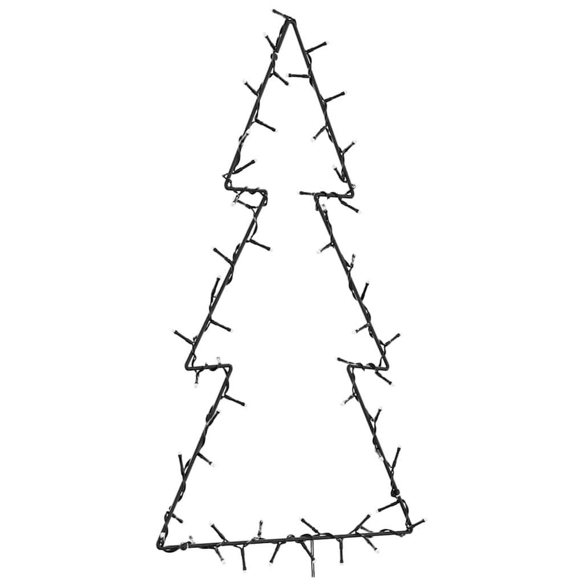 VIDAXL Lumieres de Noël silhouette d'arbre de Noël 80 LED blanc chaud