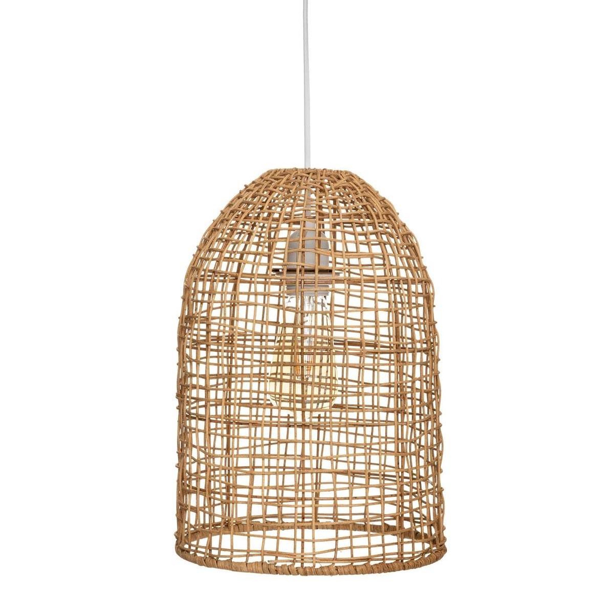 Voir la diapositive 1 : ATMOSPHERA Lampe suspension en rotin  karla  34cm beige