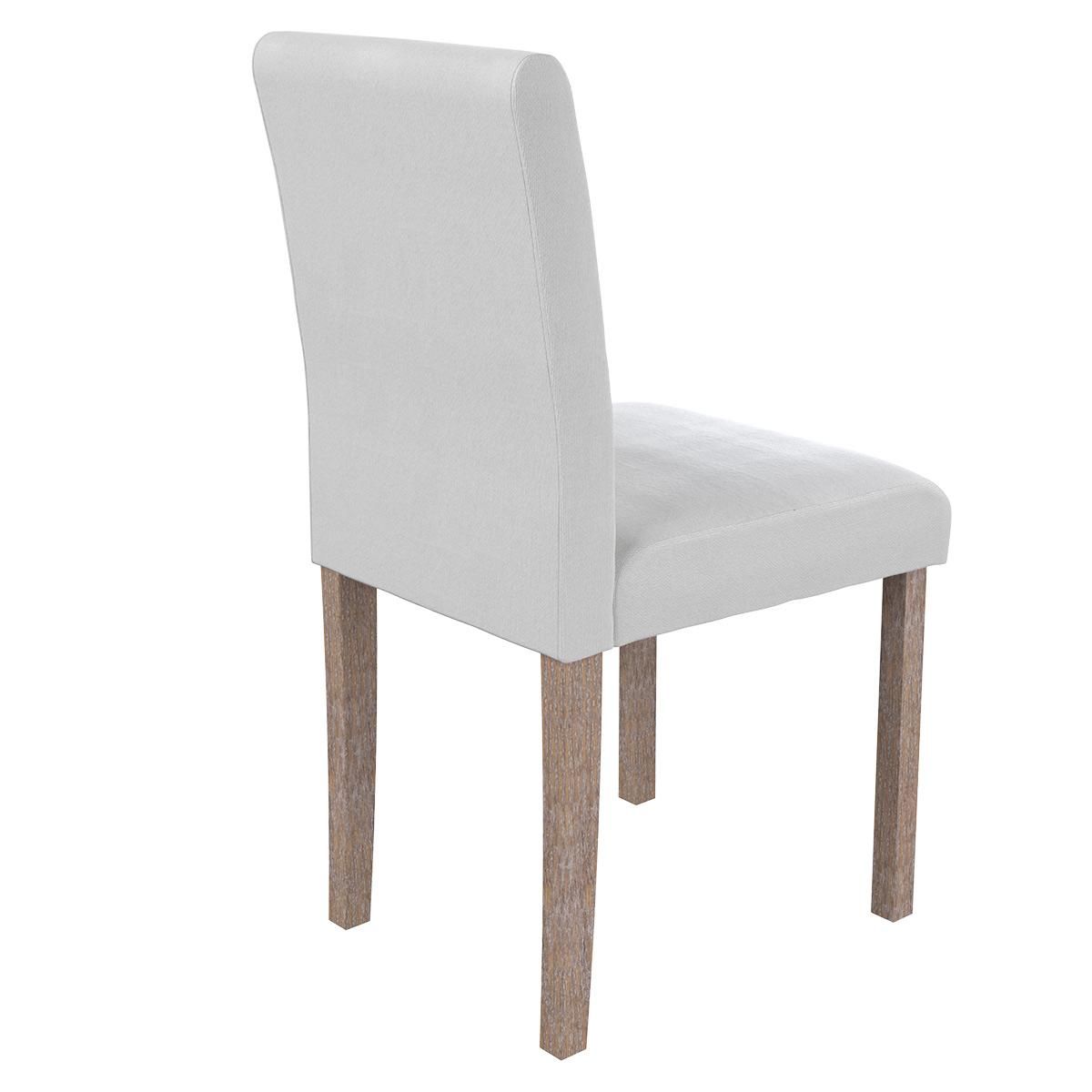 Rendez vous déco Lot de 2 chaises en tissu gris foncé et pieds en bois d'hévéa - Havane