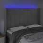Voir la diapositive 4 : VIDAXL Tete de lit a LED Gris clair 147x16x118/128 cm Velours