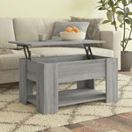 VIDAXL Table basse Sonoma gris 79x49x41 cm Bois d'ingenierie