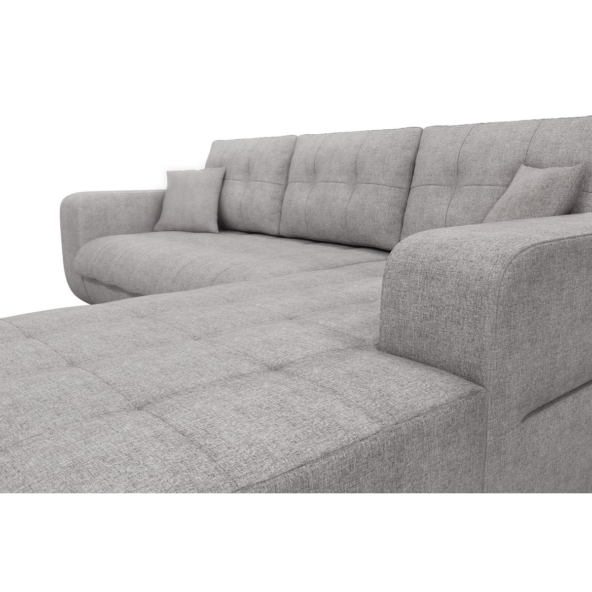 Canapé d'angle droit convertible CLELIA, 4 places