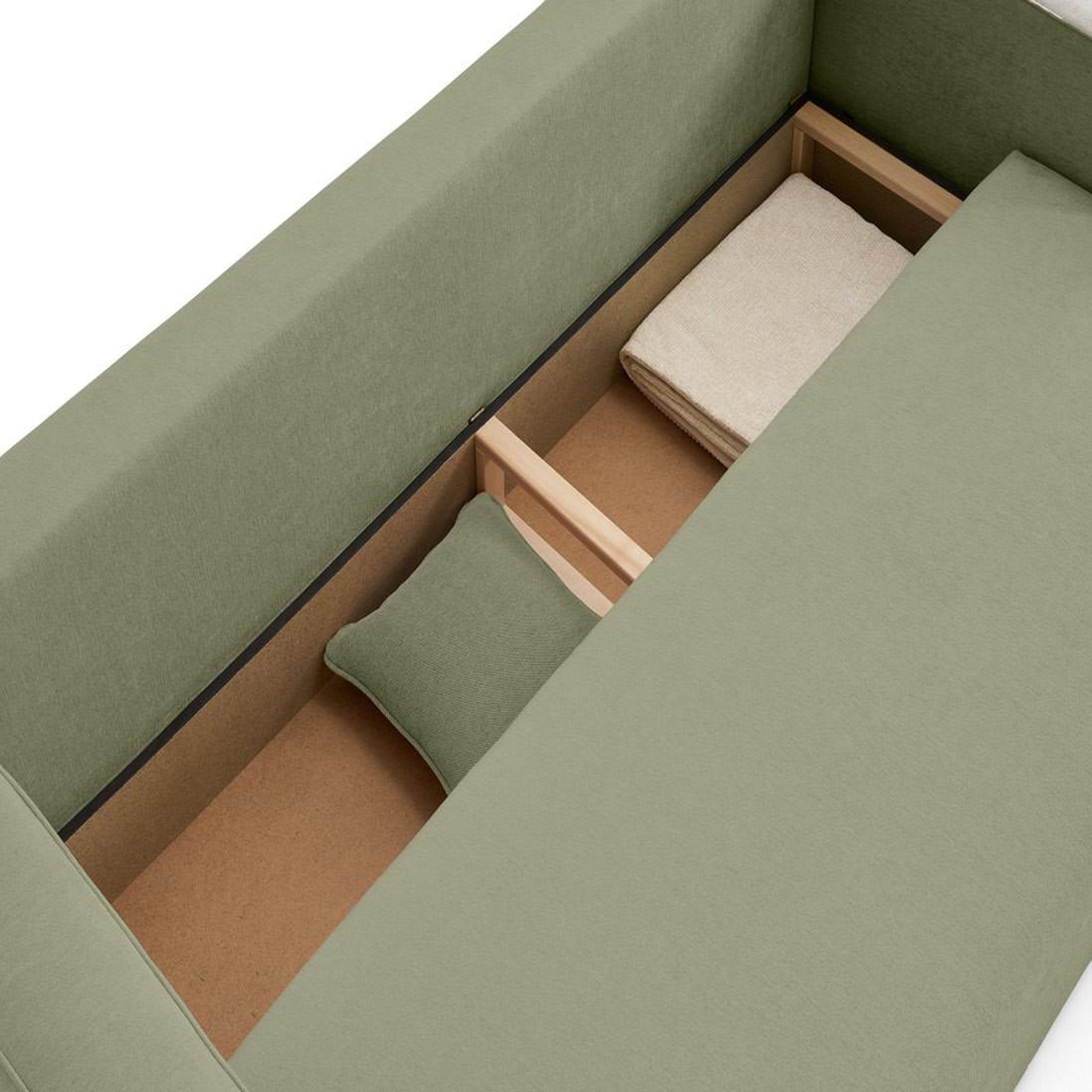 Voir la diapositive 4 : BEST MOBILIER Topaze - canapé 3 places - convertible avec coffre - en tissu
