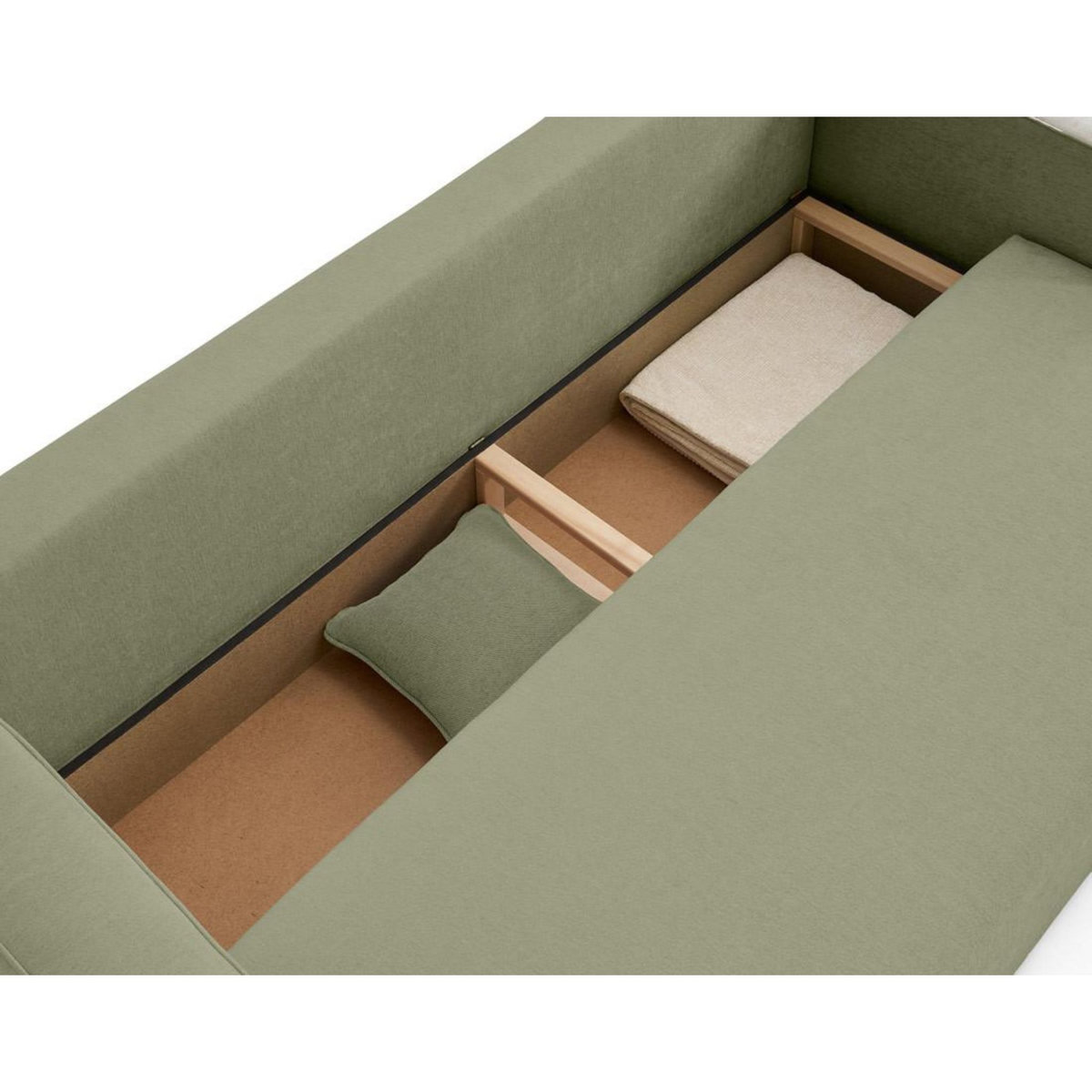 BEST MOBILIER Topaze - canapé 3 places - convertible avec coffre - en tissu