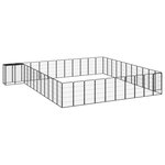 VIDAXL Parc pour chien 46panneaux Noir 50x100cm Acier enduit de poudre